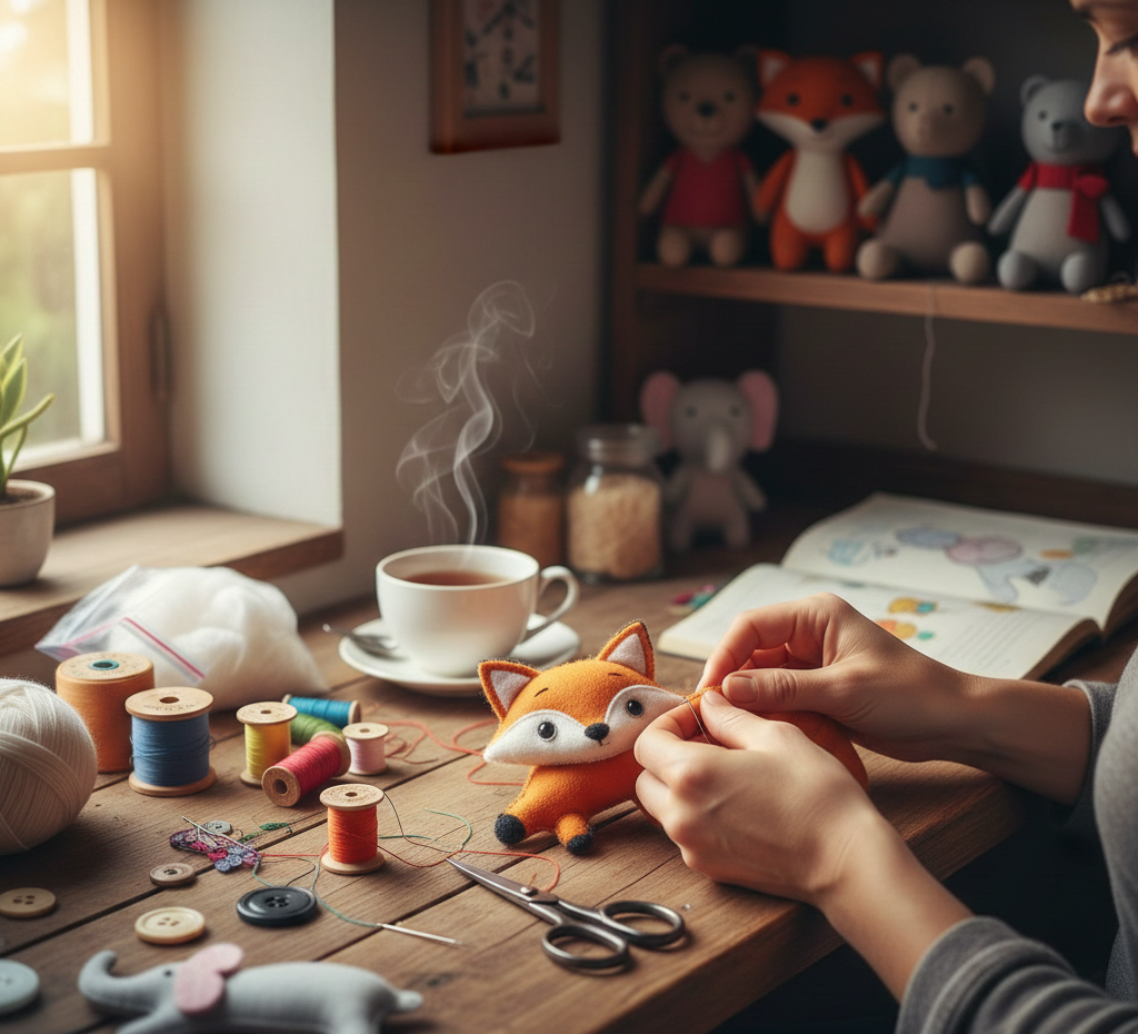 Handmade toy crafting process